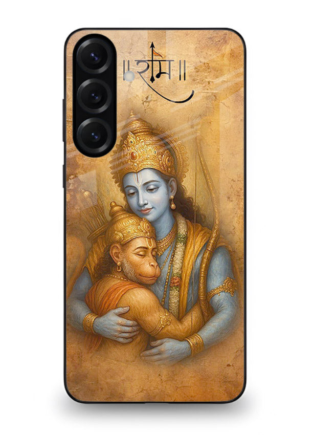 Ram holding baby Hanuman artwork Samsung A54 5G glass back cover