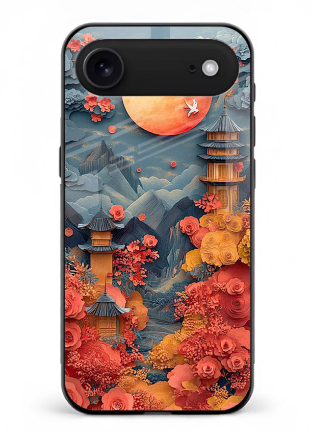 Red Blossom Moon moonlit blossom landscape artwork iphone 18 air glass back cover