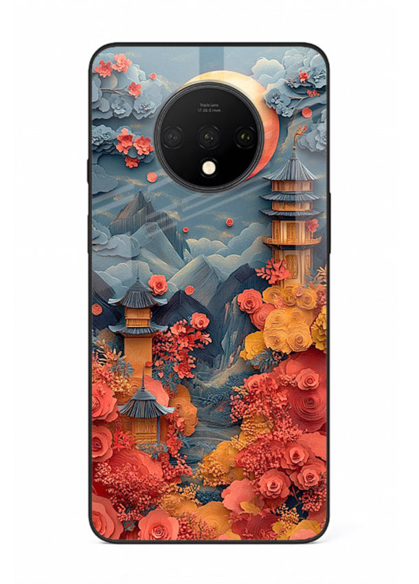 Red Blossom Moon moonlit blossom landscape artwork OnePlus 7T glass back cover