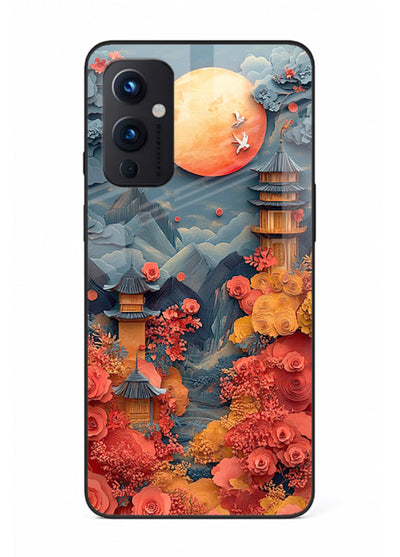 Red Blossom Moon moonlit blossom landscape artwork OnePlus 9 Pro glass back cover