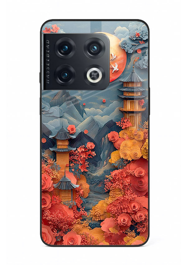 Red Blossom Moon moonlit blossom landscape artwork OnePlus 10 Pro glass back cover