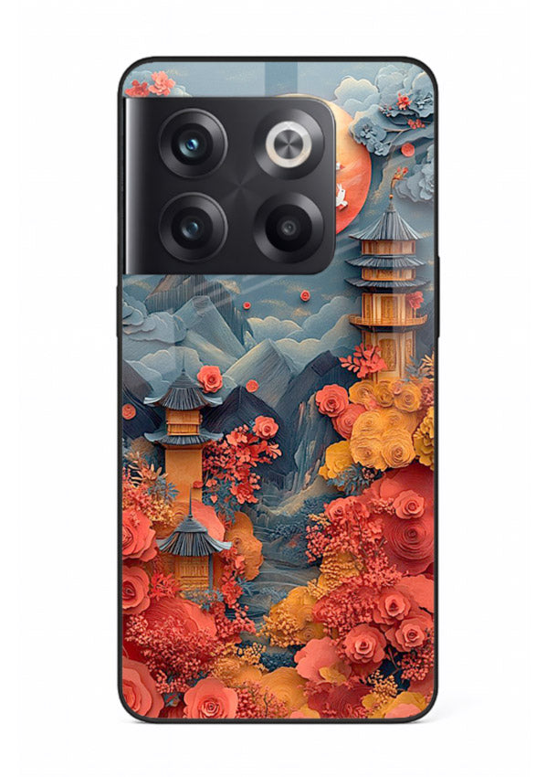 Red Blossom Moon moonlit blossom landscape artwork OnePlus 10T glass back cover