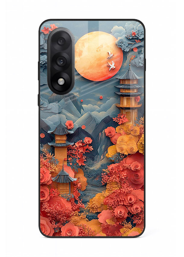 Red Blossom Moon moonlit blossom landscape artwork OnePlus Nord 5 glass back cover