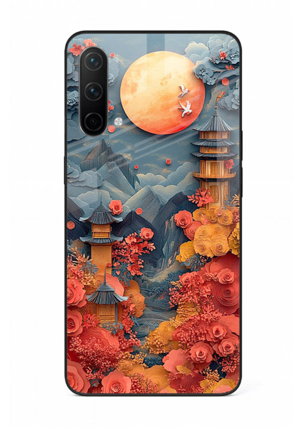 Red Blossom Moon moonlit blossom landscape artwork OnePlus Nord CE 5G glass back cover