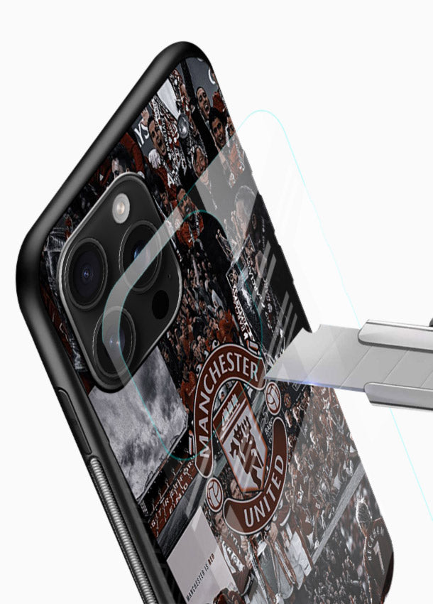 Football collage artwork printed on glossy tempered glass phone back cover - 4