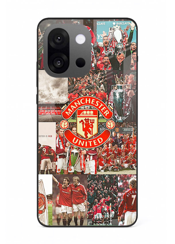 Football team montage printed on premium tempered glass OnePlus 13s back cover