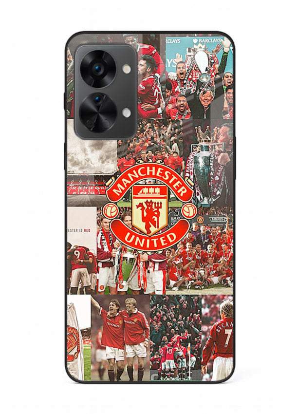 Football team montage printed on premium tempered glass OnePlus Nord 2T back cover