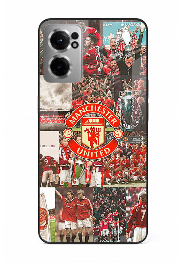 Football team montage printed on premium tempered glass OnePlus Nord CE2 5G back cover