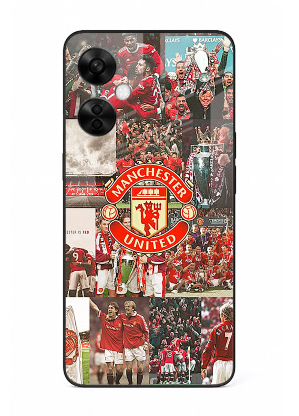 Football team montage printed on premium tempered glass OnePlus Nord CE3 Lite back cover