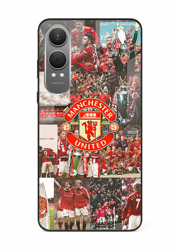 Football team montage printed on premium tempered glass OnePlus Nord CE4 Lite back cover