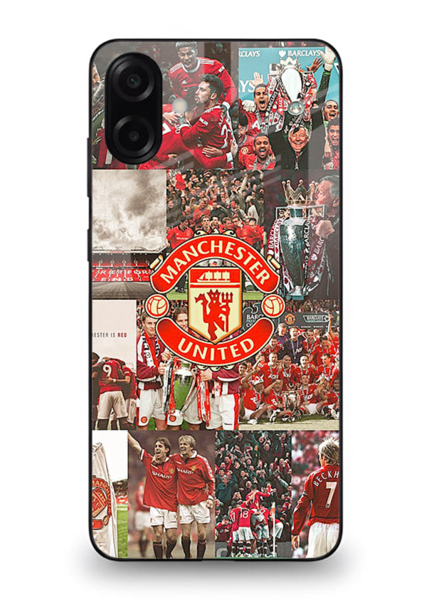 Football team montage printed on premium tempered glass Samsung M13 5G back cover