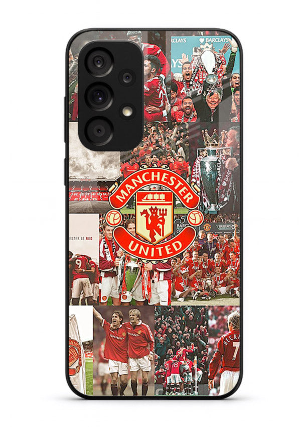 Football team montage printed on premium tempered glass Samsung A23 5G back cover
