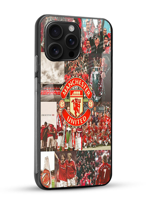 Football team montage printed on premium tempered glass phone back cover - 2