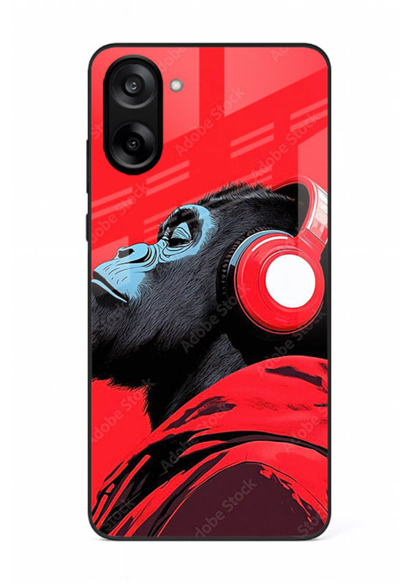 red gorilla headphones art OnePlus Nord CE5 glass cover music themed bold design case