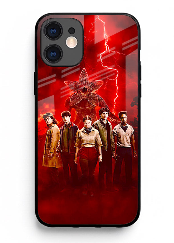 Red realm group artwork printed on tempered glass iPhone 12 back cover