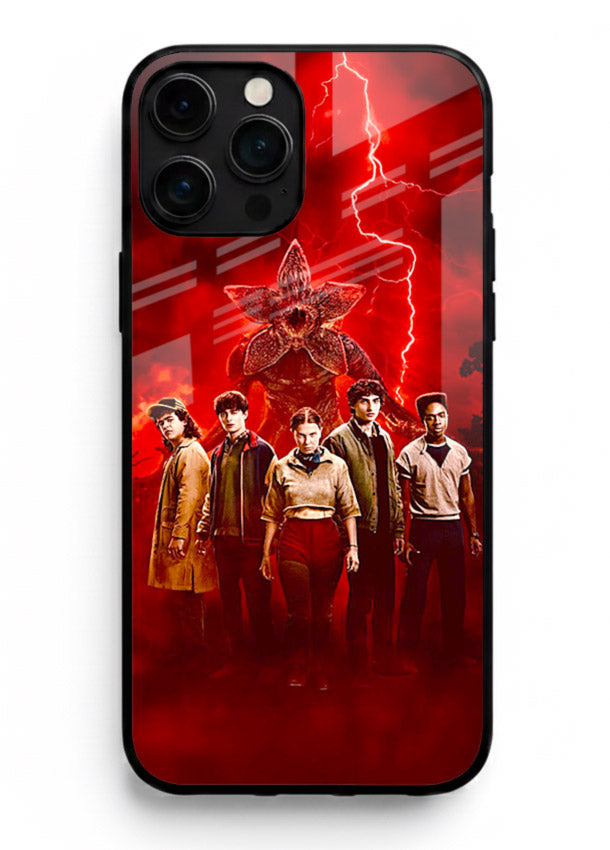 Red realm group artwork printed on tempered glass iPhone 13 Pro Max back cover