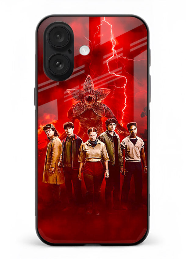 Red realm group artwork printed on tempered glass iPhone 17 back cover