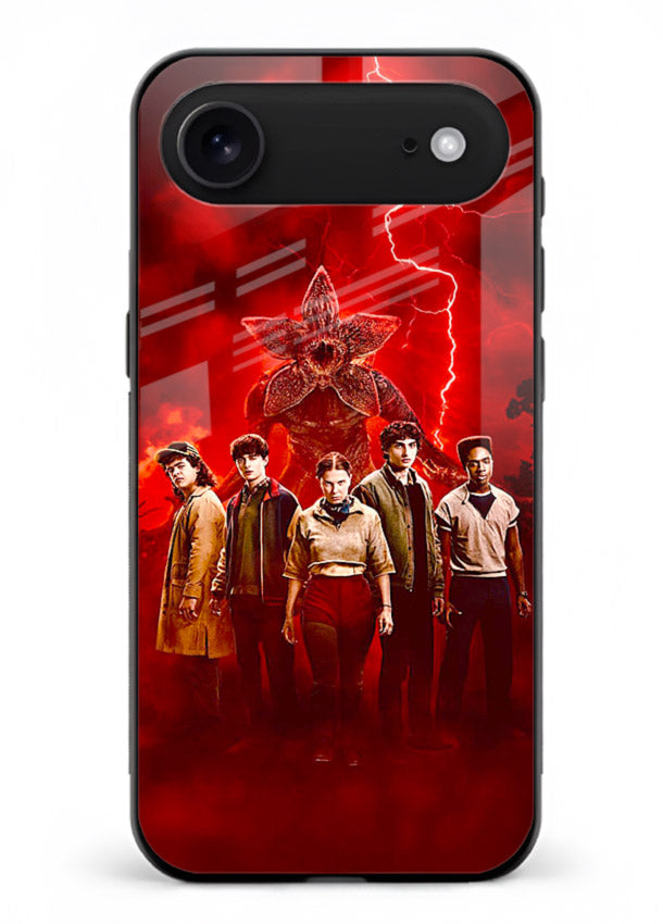 Red realm group artwork printed on tempered glass iPhone 18 Air back cover