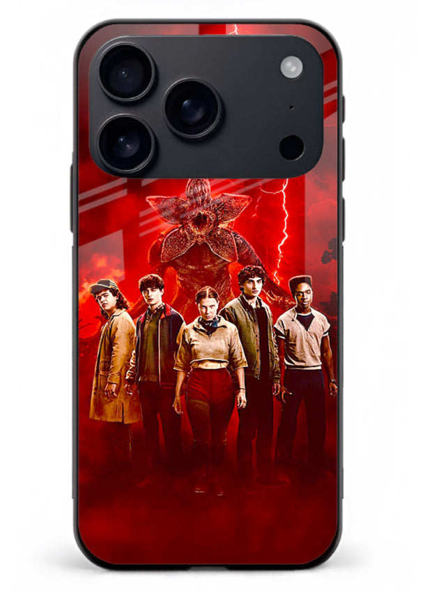 Red realm group artwork printed on tempered glass iPhone 18 Pro Max back cover