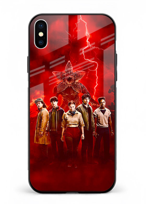 Red realm group artwork printed on tempered glass iPhone XS Max back cover