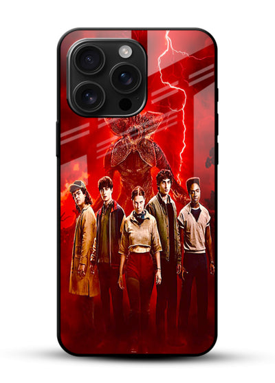 Red realm group artwork printed on tempered glass mobile back cover - 1