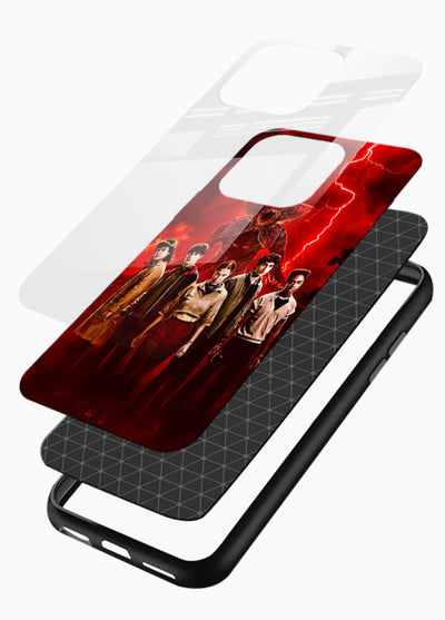 Red realm group artwork printed on tempered glass mobile back cover - 3