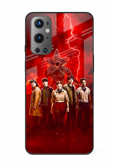 Red realm group artwork printed on tempered glass OnePlus 9 back cover