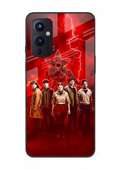 Red realm group artwork printed on tempered glass OnePlus 9 Pro back cover