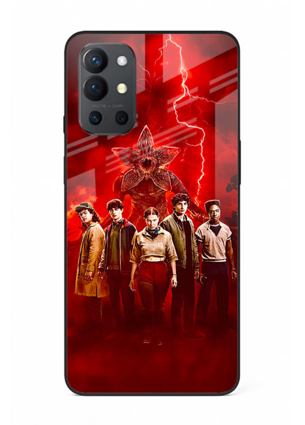 Red realm group artwork printed on tempered glass OnePlus 9R back cover