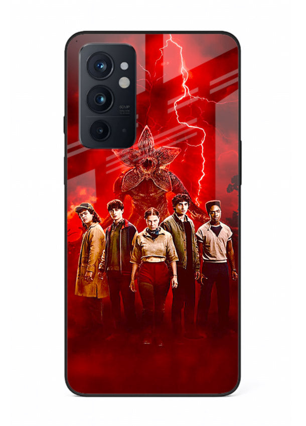 Red realm group artwork printed on tempered glass OnePlus 9RT back cover