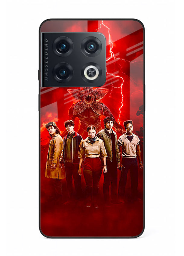 Red realm group artwork printed on tempered glass OnePlus 10 Pro back cover