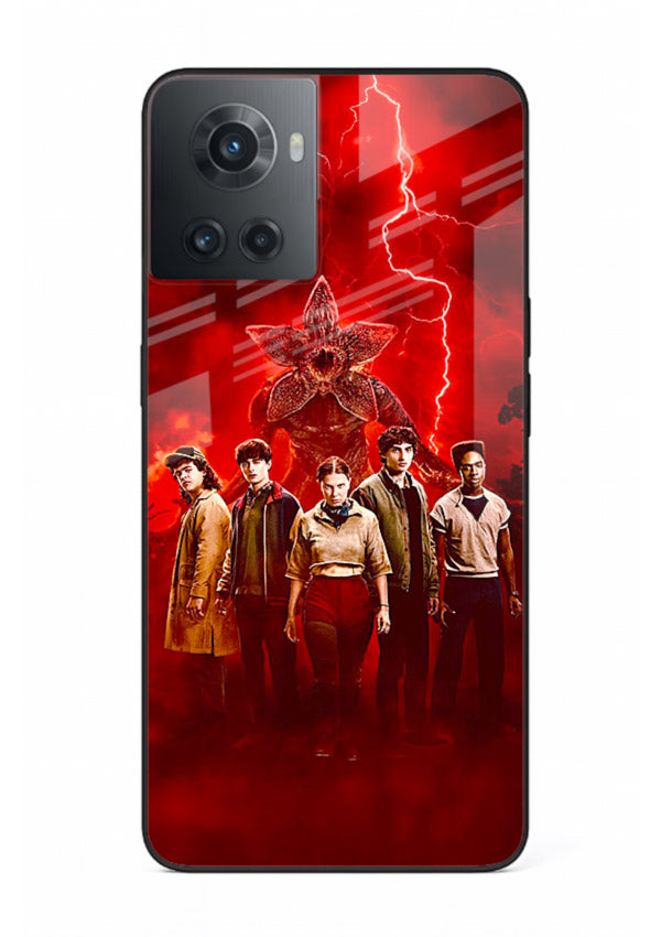 Red realm group artwork printed on tempered glass OnePlus 10R back cover