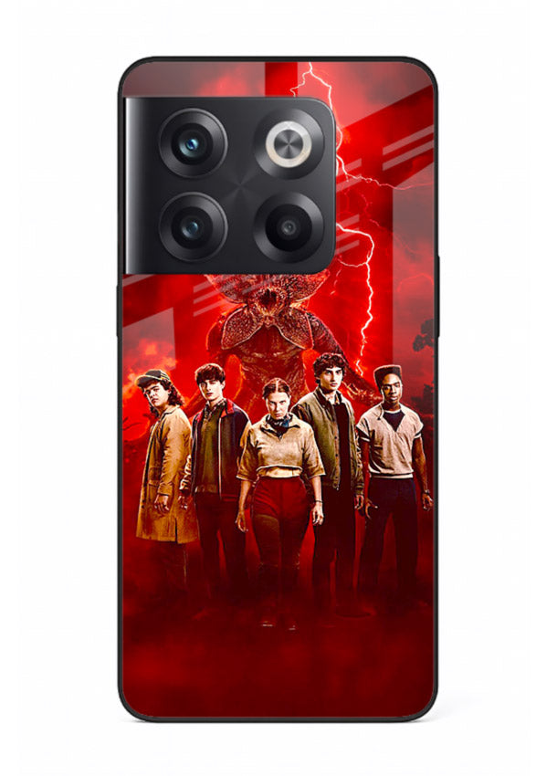 Red realm group artwork printed on tempered glass OnePlus 10T back cover
