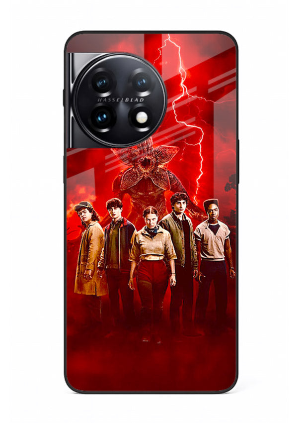 Red realm group artwork printed on tempered glass OnePlus 11 back cover