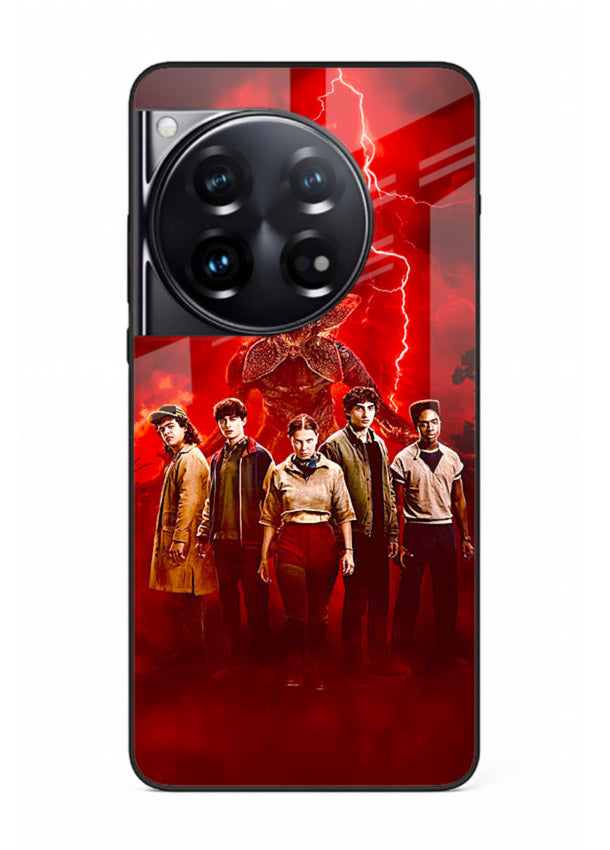 Red realm group artwork printed on tempered glass OnePlus 12 back cover