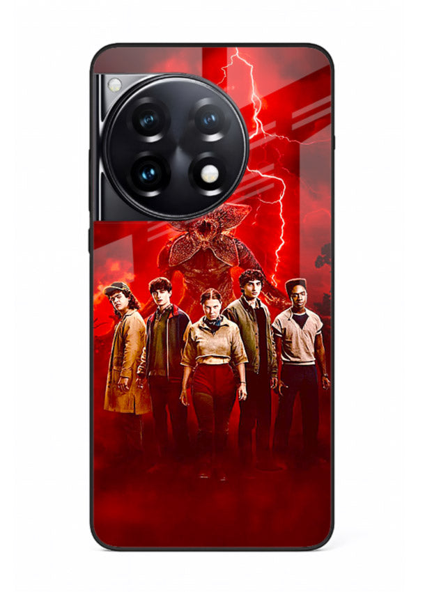 Red realm group artwork printed on tempered glass OnePlus 12R back cover
