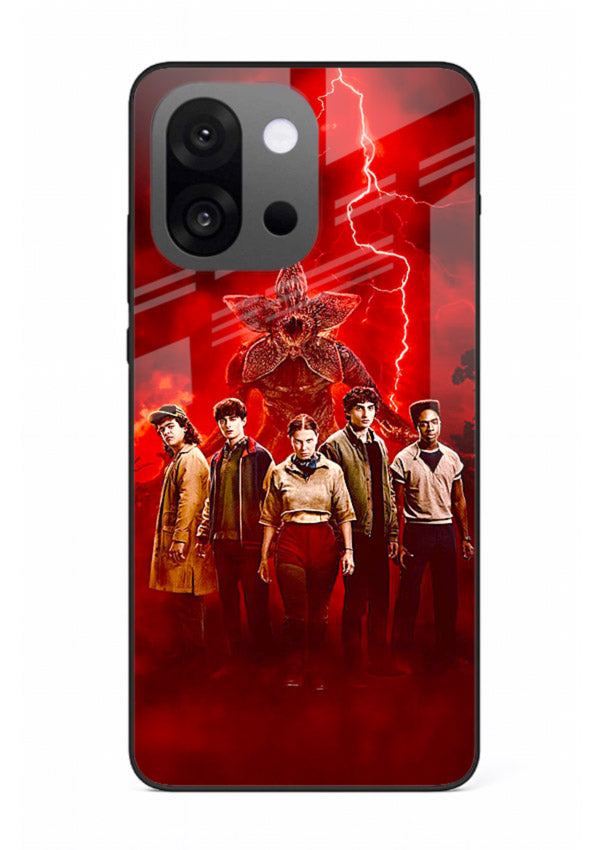 Red realm group artwork printed on tempered glass OnePlus 13s back cover