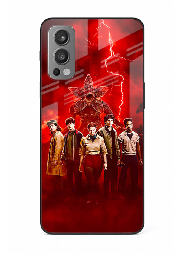 Red realm group artwork printed on tempered glass OnePlus Nord 2 back cover