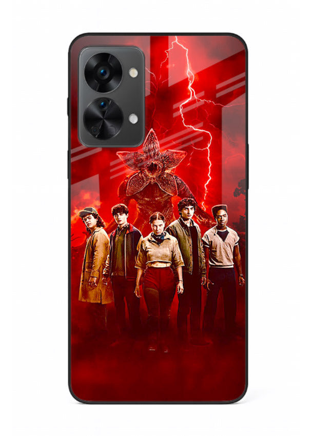 Red realm group artwork printed on tempered glass OnePlus Nord 2T back cover