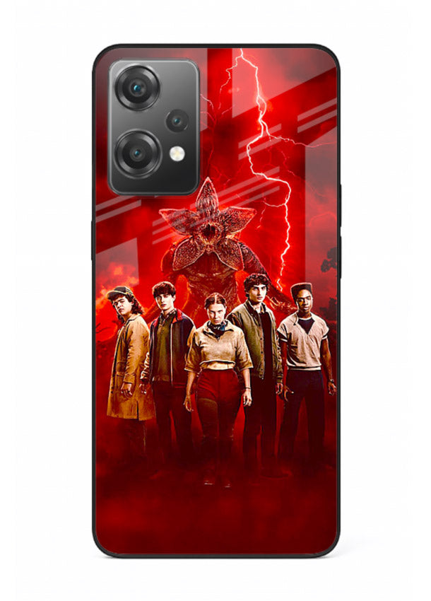 Red realm group artwork printed on tempered glass OnePlus Nord CE2 Lite 5G back cover