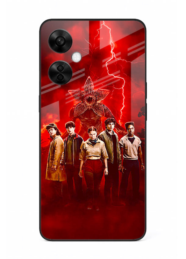 Red realm group artwork printed on tempered glass OnePlus Nord CE3 Lite back cover