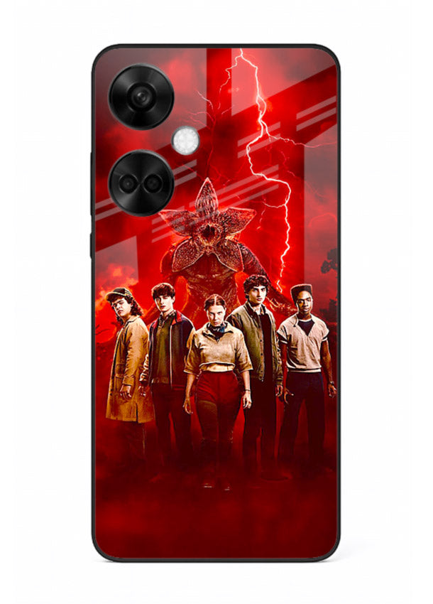 Red realm group artwork printed on tempered glass OnePlus Nord CE3 back cover