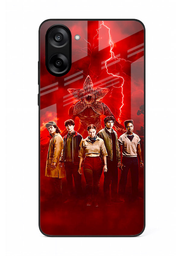 Red realm group artwork printed on tempered glass OnePlus Nord CE5 back cover