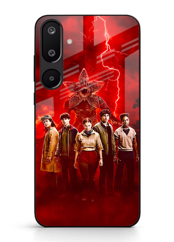 Red realm group artwork printed on tempered glass Samsung M16 5G back cover