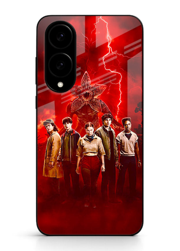 Red realm group artwork printed on tempered glass Samsung S25 Edge back cover
