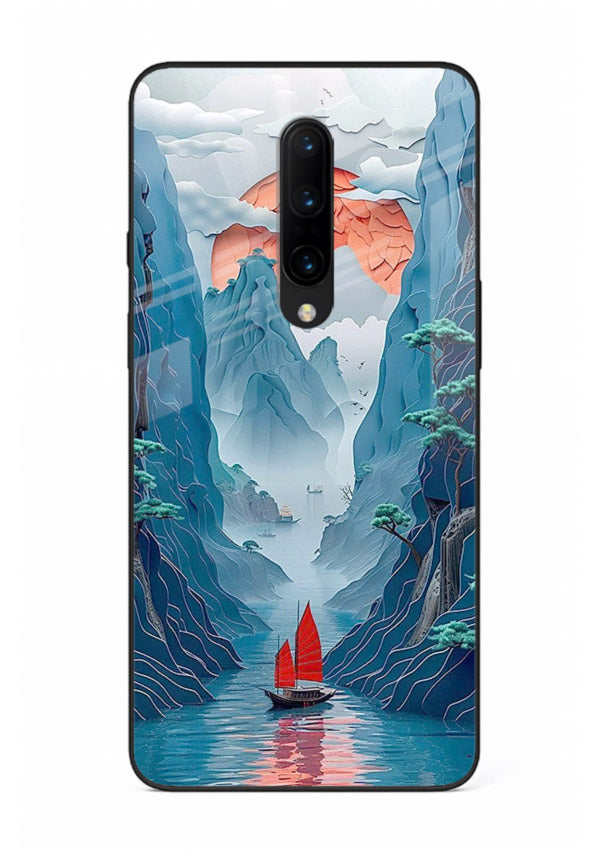Red Sail Canyon dramatic canyon artwork OnePlus 8 glass back cover