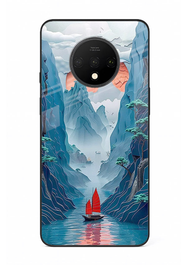 Red Sail Canyon dramatic canyon artwork OnePlus 7T glass back cover