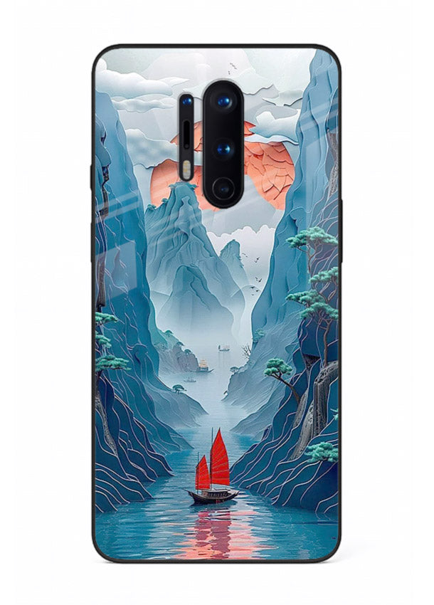 Red Sail Canyon dramatic canyon artwork OnePlus 8 Pro glass back cover