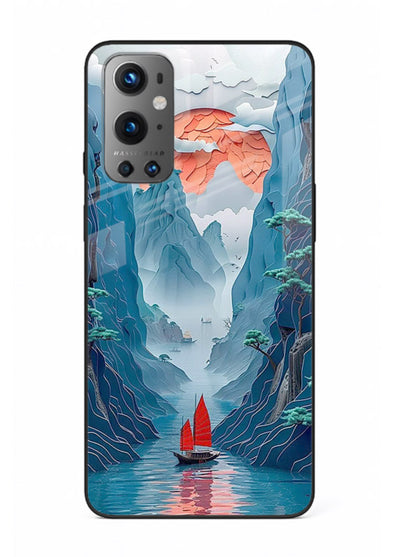 Red Sail Canyon dramatic canyon artwork OnePlus 9 glass back cover