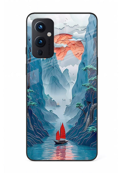 Red Sail Canyon dramatic canyon artwork OnePlus 9 Pro glass back cover